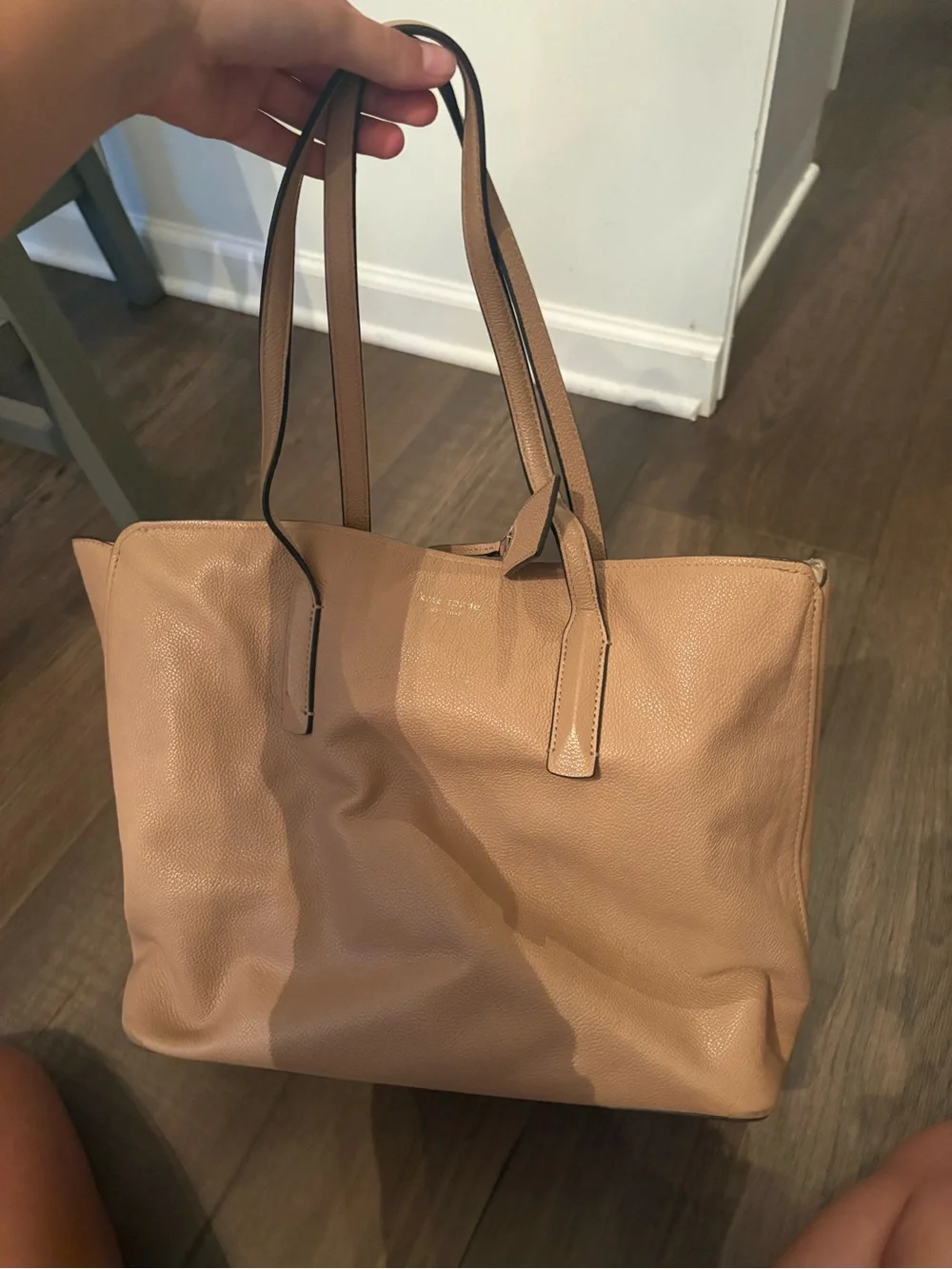 kate spade tan pebbled leather tote